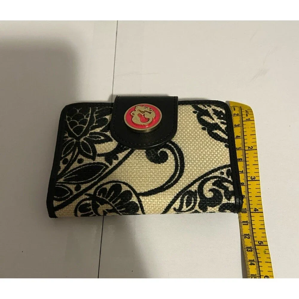 Spartina 449 Black and Cream Floral Wallet